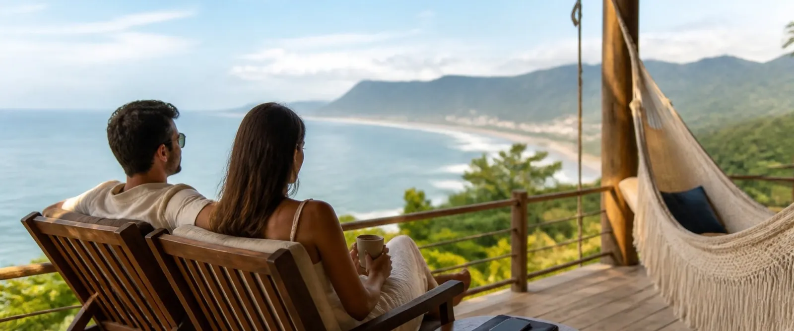 Família aproveitando as férias